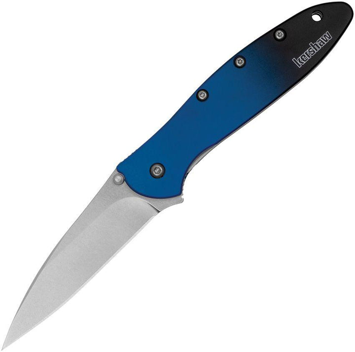 Kershaw Leek Linerlock A/O Blue & Black Gradient Aluminum Stonewash CPM MagnaCut - Knives.mx