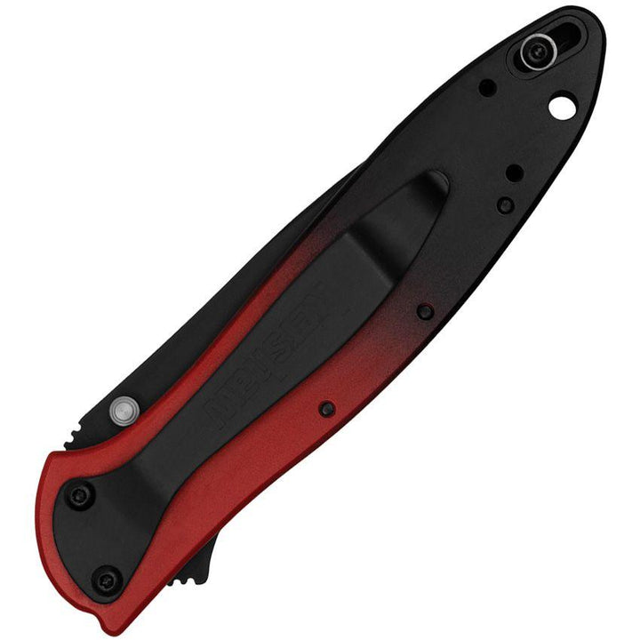 Kershaw Leek Linerlock A/O Red & Black Gradient Aluminum Black Oxide CPM MagnaCut - Knives.mx