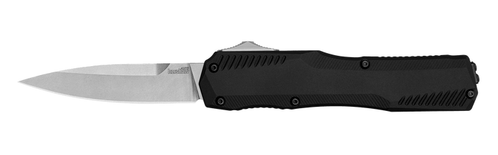 Kershaw Livewire Automatic OTF Black Anodized Aluminum Stonewashed Spear Point CPM 20CV - Knives.mx