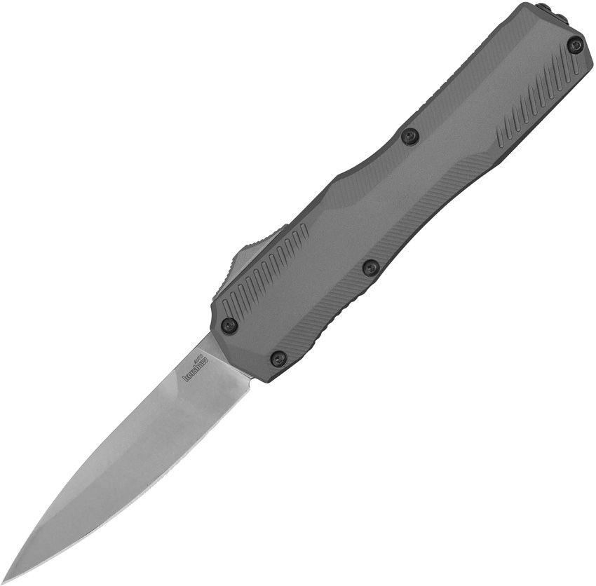 Kershaw Livewire Automatic OTF Gray Anodized Aluminum Stonewashed Spear Point CPM MagnaCut - Knives.mx
