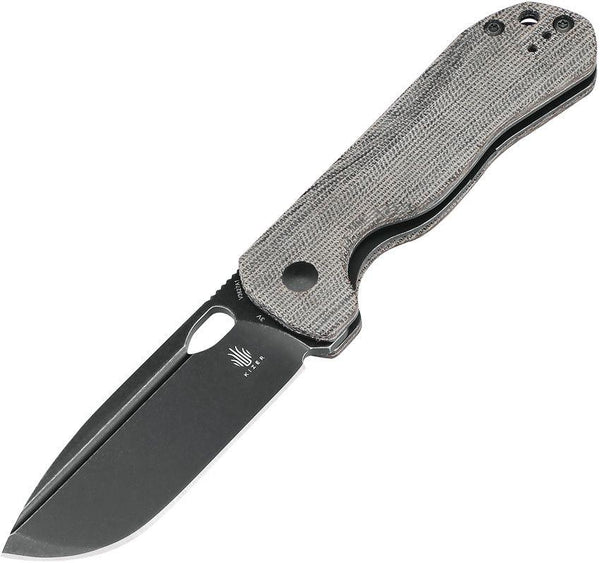 Kizer Cutlery Bugai Linerlock Black Micarta Stonewash CPM-3V - Knives.mx