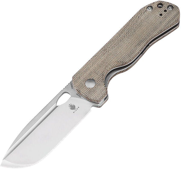 Kizer Cutlery Bugai Linerlock Green Micarta Stonewash 154CM - Knives.mx