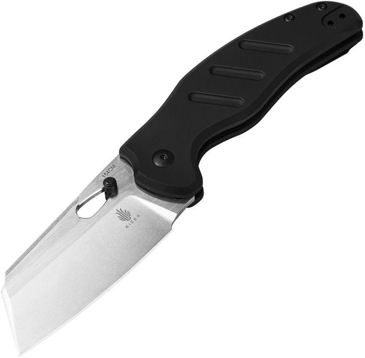 Kizer Cutlery C01C Sheepdog Linerlock Black Aluminum Satin 154CM - Knives.mx