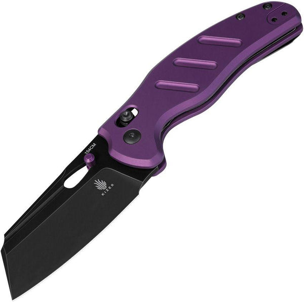 Kizer Cutlery C01C Sheepdog Linerlock Purple Aluminum Black 154CM - Knives.mx