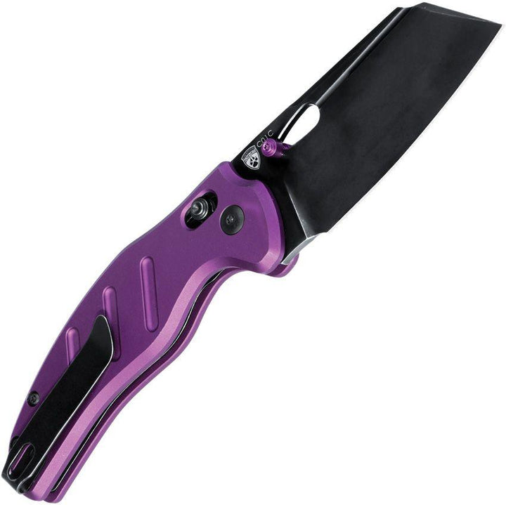 Kizer Cutlery C01C Sheepdog Linerlock Purple Aluminum Black 154CM - Knives.mx