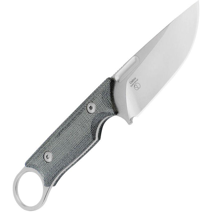 Kizer Cutlery Cabox D2 Fixed Blade Black Canvas Micarta Satin D2 - Knives.mx