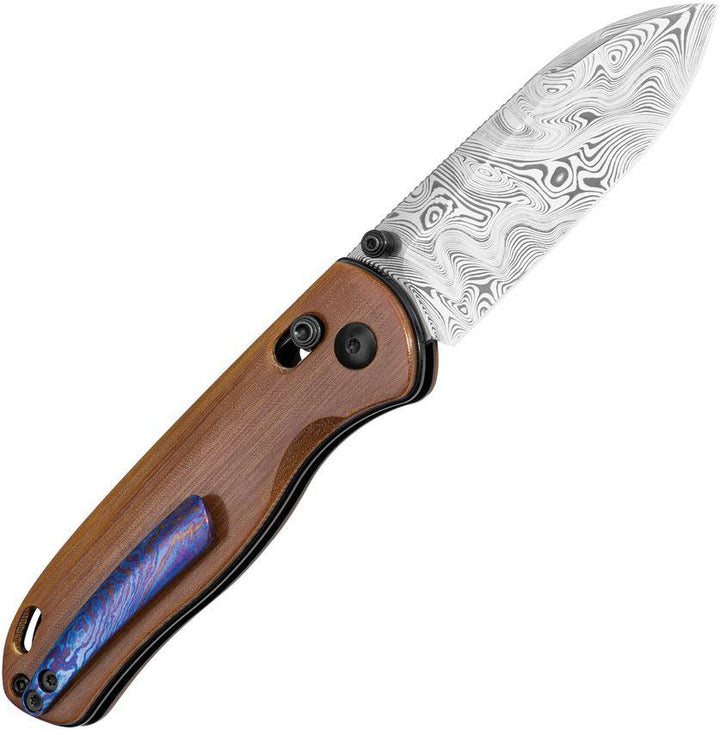 Kizer Cutlery Drop Bear Clutch Lock Limited Edition Bjorkman's Twist Damasteel - Knives.mx