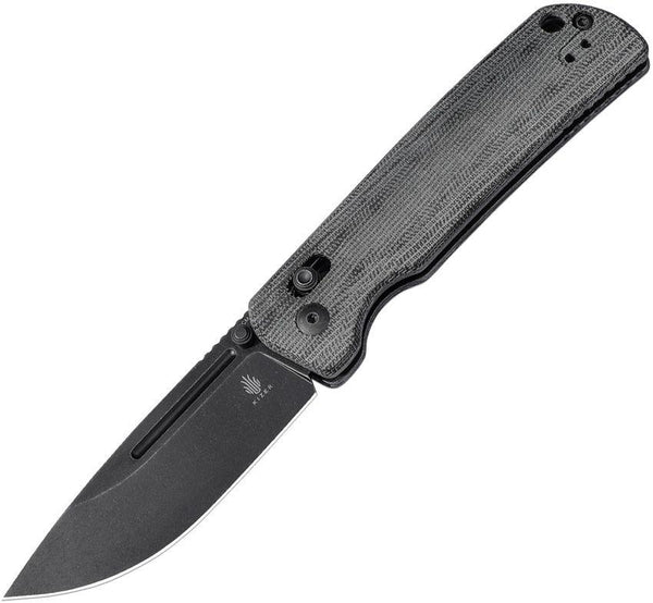 Kizer Cutlery Escort Clutch Lock Blackout Micarta Stonewash 154CM - Knives.mx