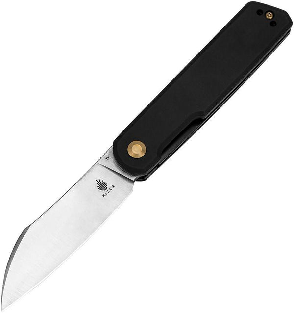 Kizer Cutlery Klipper Linerlock Black Aluminum Satin CPM-3V - Knives.mx