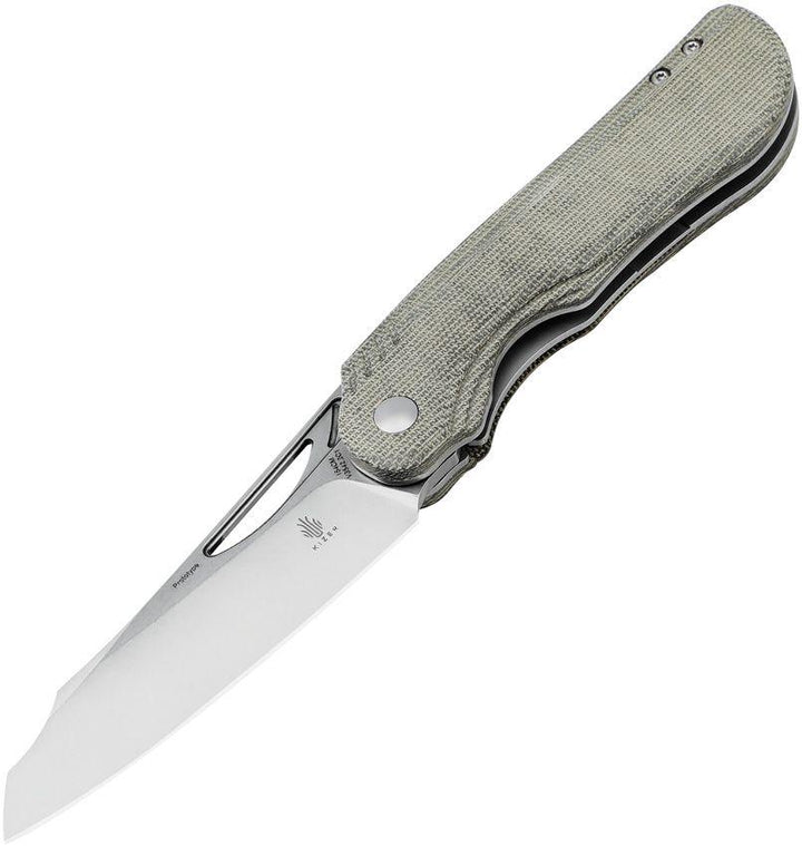 Kizer Cutlery Kobold 2.0 Linerlock Green Micarta Stonewash 154CM - Knives.mx