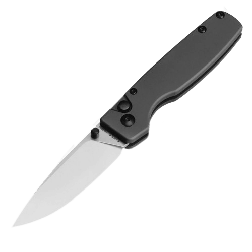 Kizer Cutlery Original XL Button Lock Gray Aluminum Stonewash 154CM - Knives.mx