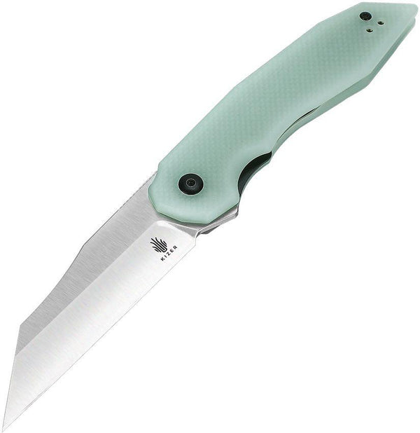 Kizer Cutlery Porcupine Linerlock Jade G10 Satin 9Cr18MoV - Knives.mx