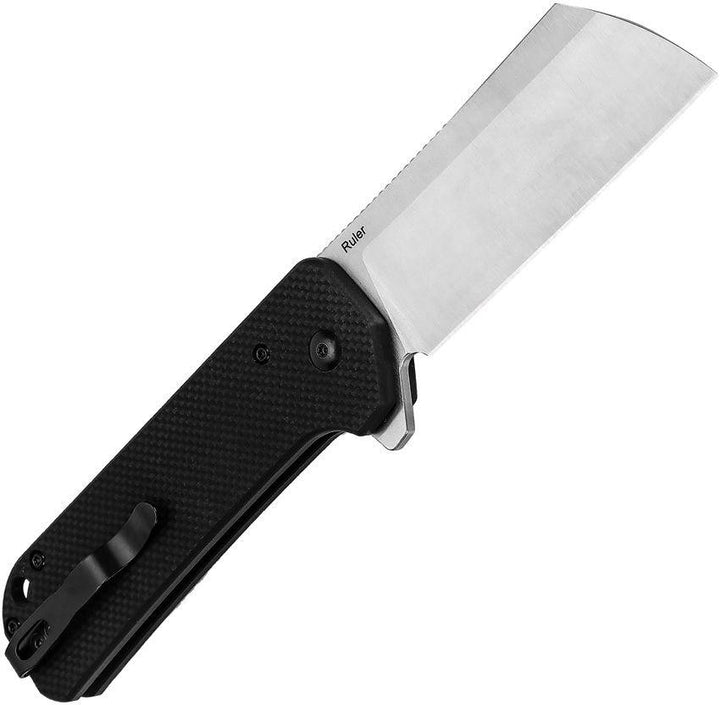 Kizer Cutlery Ruler Button Lock Black G10 Satin 9Cr18MoV - Knives.mx