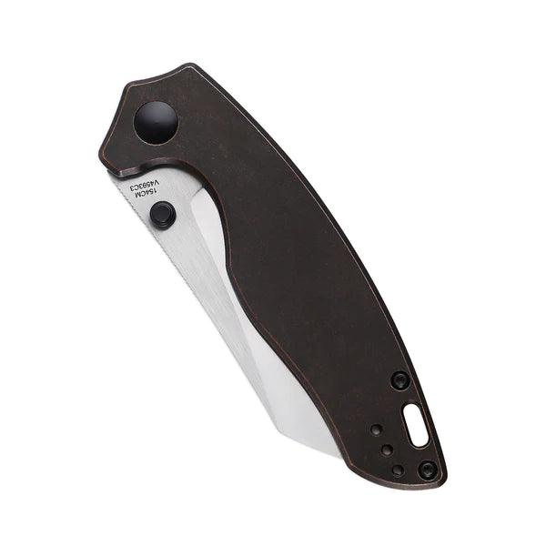 Kizer Cutlery Towser K Linerlock Black Copper Stonewash 154CM - Knives.mx