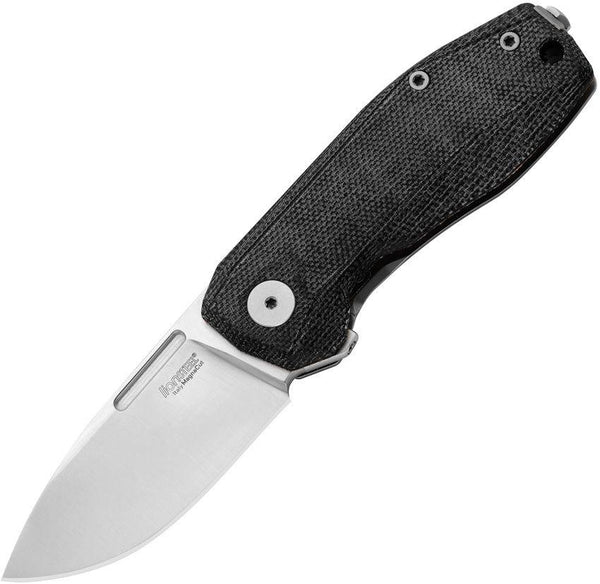 LionSTEEL Nano Framelock Black Micarta w Titanium Back Satin CPM MagnaCut - Knives.mx