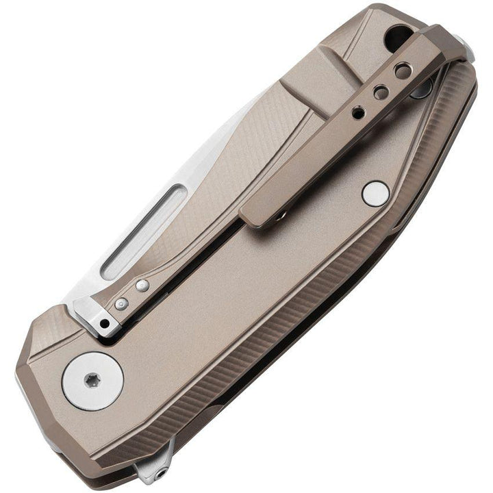 LionSTEEL Nano Framelock Bronze Titanium Satin CPM MagnaCut - Knives.mx