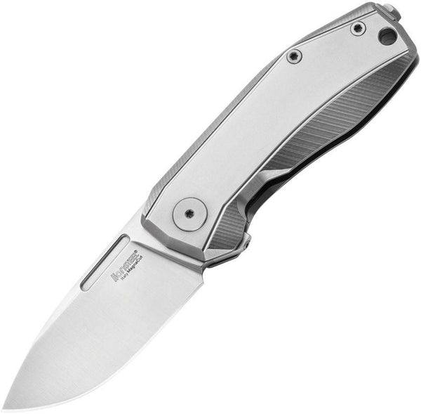 LionSTEEL Nano Framelock Gray Titanium Satin CPM MagnaCut - Knives.mx