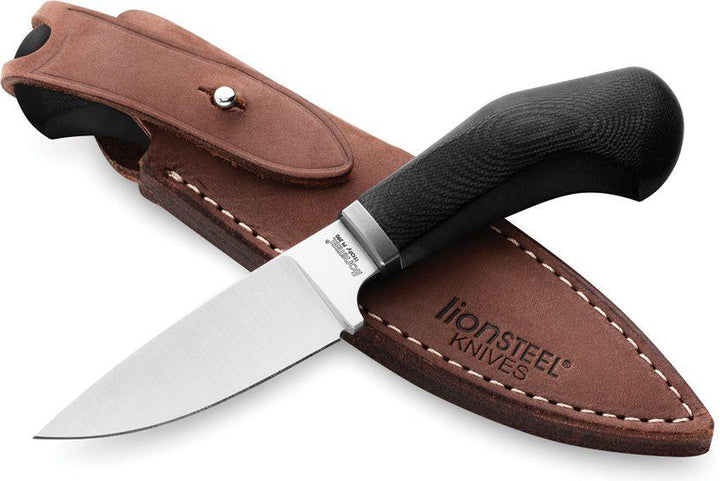 LionSTEEL Willy Fixed Blade Black G10 Satin Bohler M390 - Knives.mx