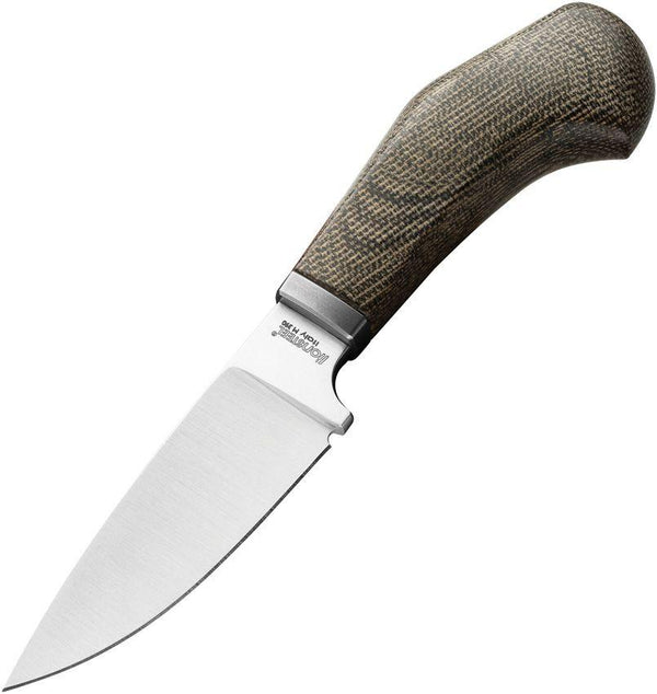 LionSTEEL Willy Fixed Blade Green Canvas Micarta Satin Bohler M390 - Knives.mx