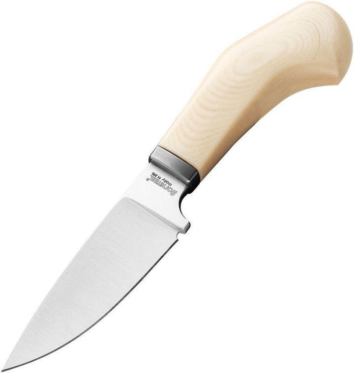 LionSTEEL Willy Fixed Blade Ivory Micarta Satin Bohler M390 - Knives.mx