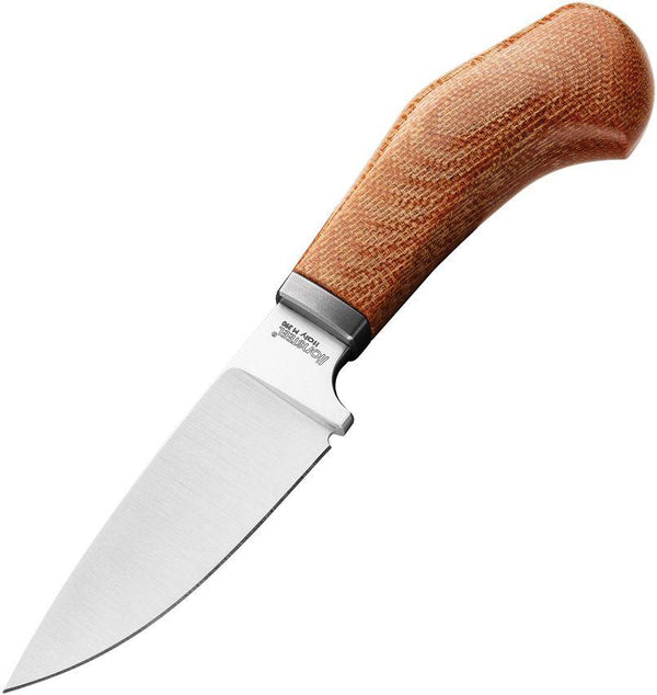 LionSTEEL Willy Fixed Blade Natural Canvas Micarta Satin Bohler M390 - Knives.mx