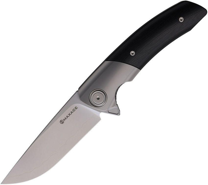 Maxace Mamba Linerlock Black G10 w Titanium Bolsters SLD-Magic - Knives.mx