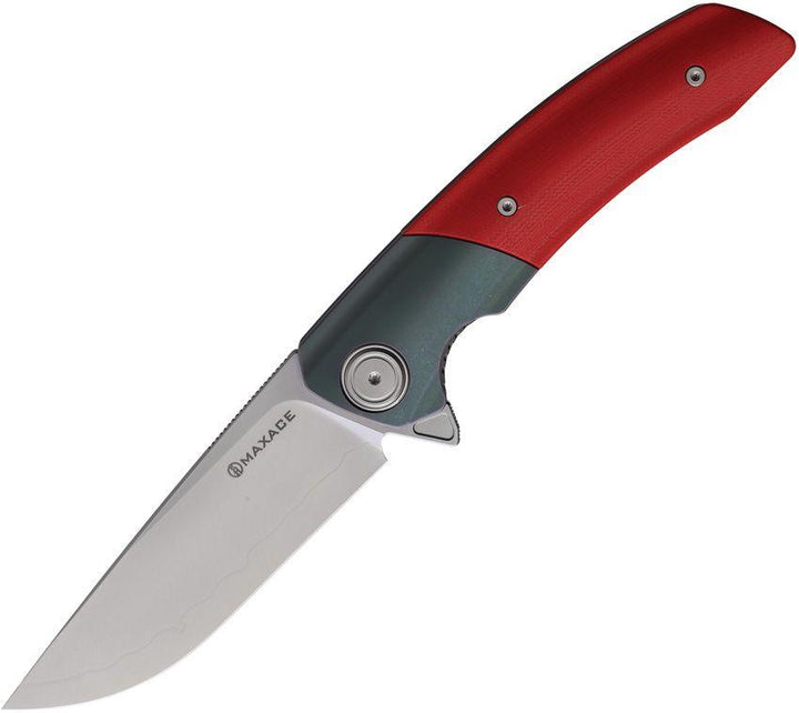 Maxace Mamba Linerlock Red G10 w Titanium Bolsters SLD-Magic - Knives.mx