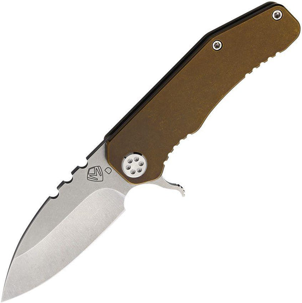 Medford 187F Framelock Bronze Anodized Titanium Tumbled D2 - Knives.mx