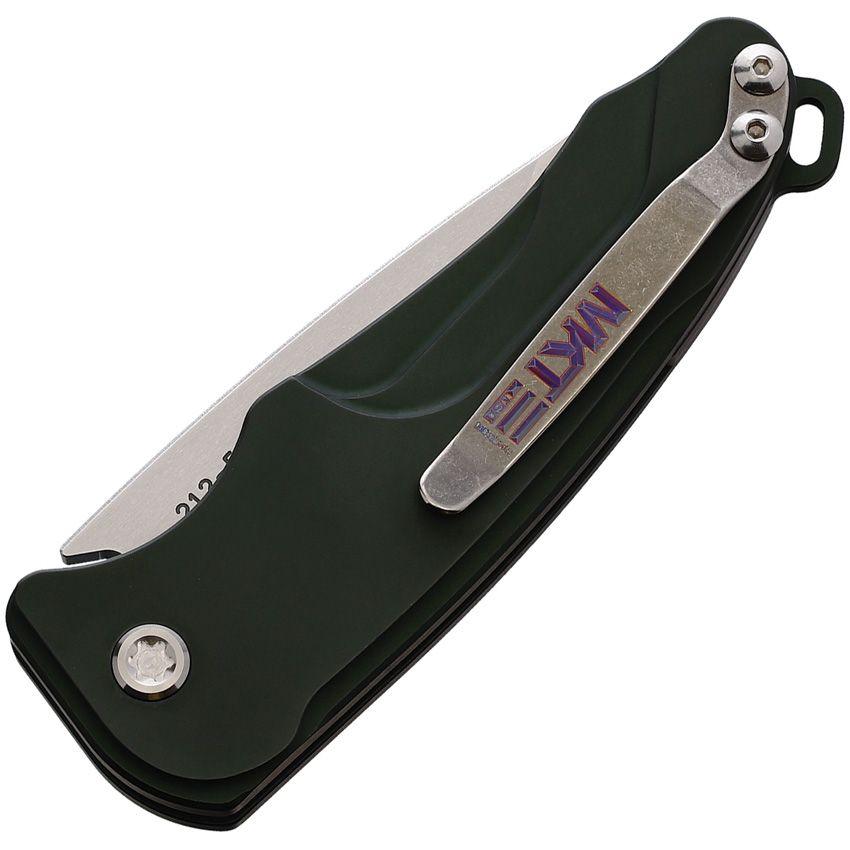 Medford Auto Smooth Criminal Green Anodized Aluminum Tumbled S35VN - Knives.mx