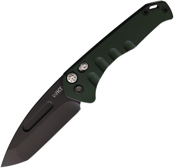 Medford Auto Swift Green Titanium Black PVD Coated Tanto S35VN - Knives.mx