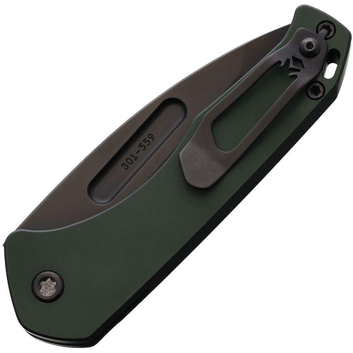 Medford Auto Swift Green Titanium Black PVD Coated Tanto S35VN - Knives.mx