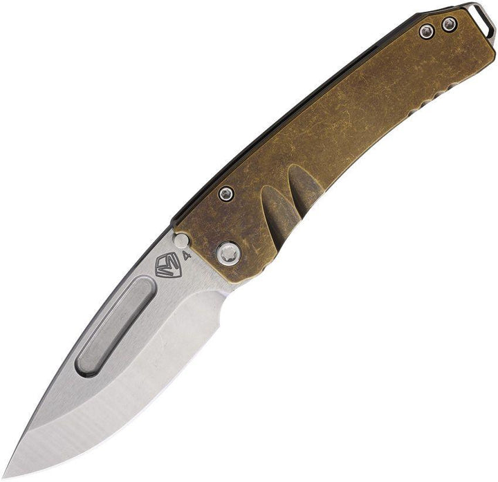 Medford Midi Marauder Framelock Bronze Anodized Titanium Tumbled S35VN - Knives.mx