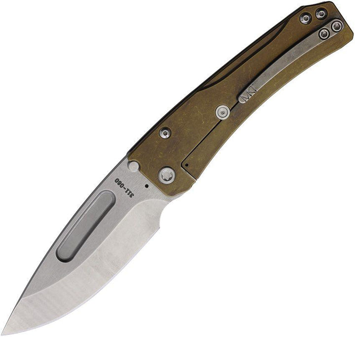 Medford Slim Midi Framelock Bronze Anodized Titanium Tumbled S45VN Left Hand (Zurdos) - Knives.mx