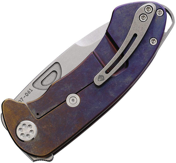 Medford Theseus Framelock Bronze & Violet Fade Titanium Stonewash S35VN - Knives.mx