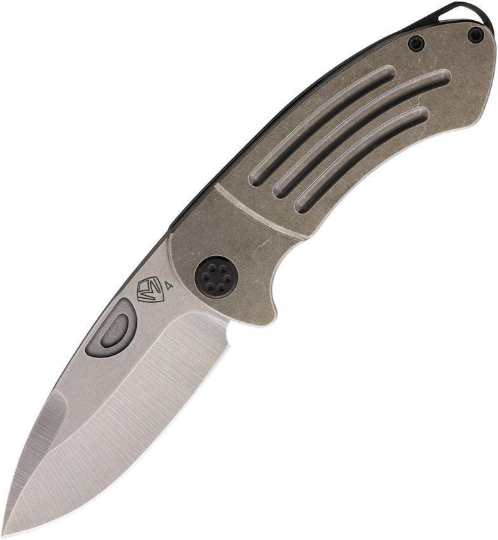 Medford Theseus Tumbled Titanium Drop Point S35VN - Knives.mx