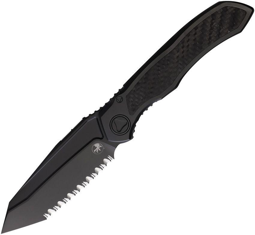 Microtech Anax Framelock Black DLC F/S Premium Steel Tanto Blade - Knives.mx