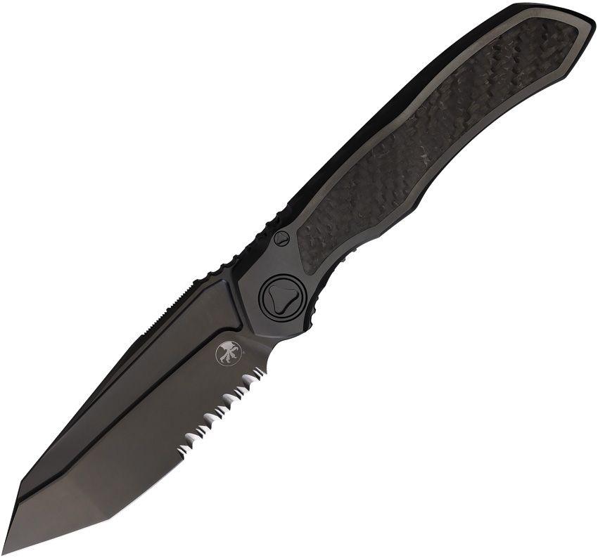 Microtech Anax Framelock Black DLC P/S Premium Steel Tanto Blade - Knives.mx
