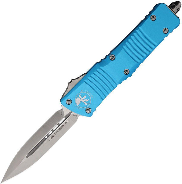 Microtech Auto Combat Troodon D/E Anodized Turquoise Aluminum Satin Bohler M390 - Knives.mx