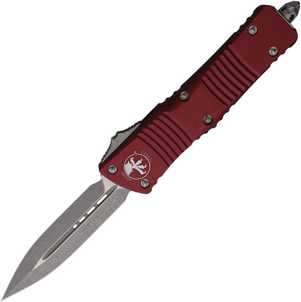 Microtech Auto Combat Troodon D/E OTF Merlot Anodized Aluminum Apocalyptic Bohler M390 - Knives.mx