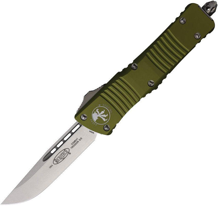 Microtech Auto Combat Troodon S/E OTF OD Green Anodized Aluminum Stonewash Bohler M390 - Knives.mx