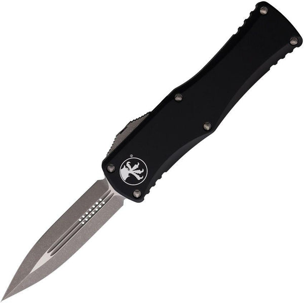 Microtech Auto Hera OTF Black Aluminum D/E Apocalyptic Premium Steel - Knives.mx