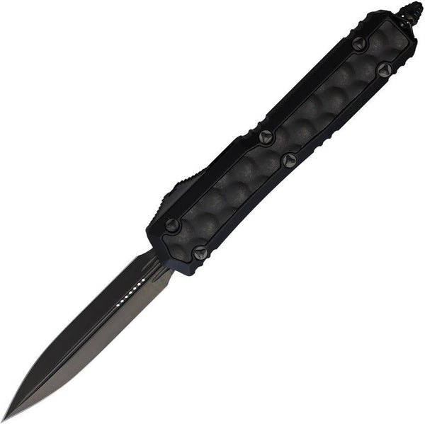 Microtech Auto Makora D/E OTF Blackout Aluminum w Bubble Insert DLC Premium Steel - Knives.mx
