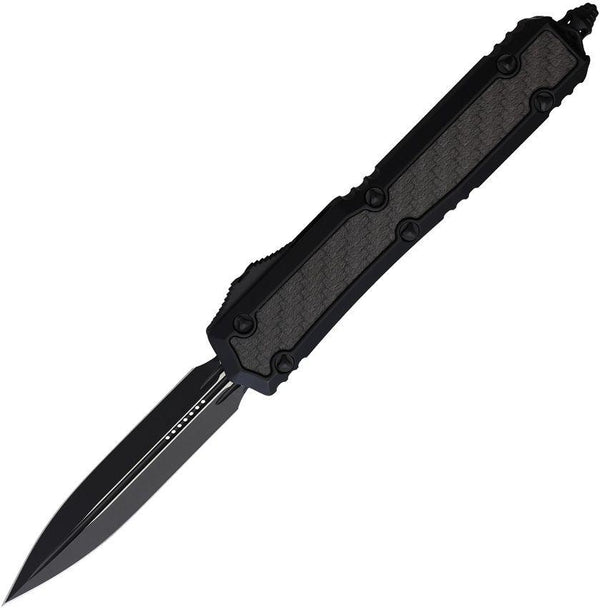Microtech Auto Makora Ii D/E Black Anodized Aluminum w Carbon Fiber Inserts Cerakote Premium Steel - Knives.mx