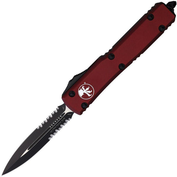Microtech Auto Ultratech D/E Merlot Aluminum Ps Satin & Cerakote Bohler M390 - Knives.mx