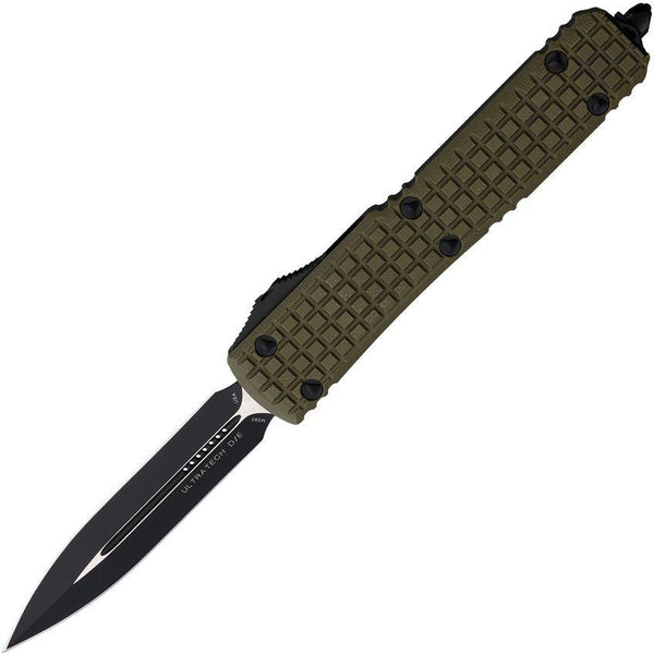 Microtech Auto Ultratech D/E OD Green G10 Frag Tactical Satin & Cerakote Bohler M390 - Knives.mx