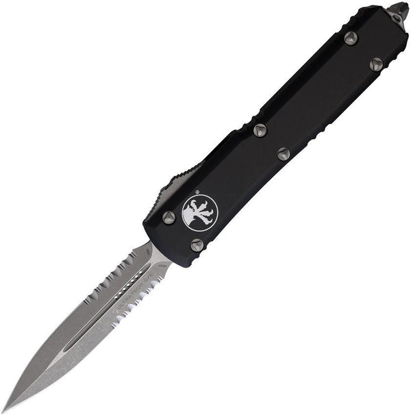Microtech Auto Ultratech D/E OTF Black Aluminum Ps Apocalyptic Bohler M390 - Knives.mx