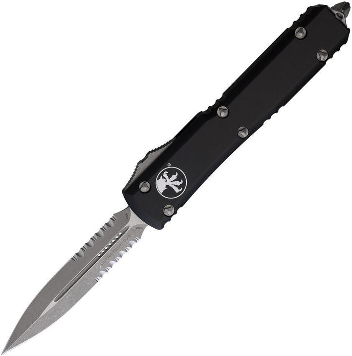 Microtech Auto Ultratech D/E OTF Black Aluminum Ps Apocalyptic Bohler M390 - Knives.mx