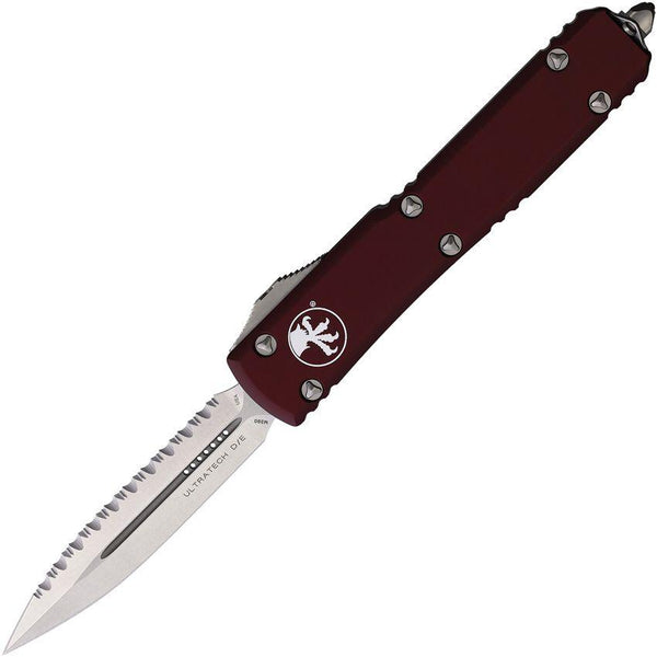 Microtech Auto Ultratech D/E OTF Merlot Anodized Aluminum Stonewash P/S Bohler M390 - Knives.mx