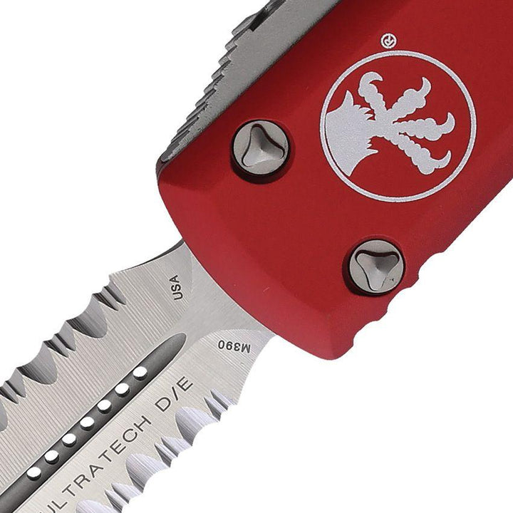 Microtech Auto Ultratech D/E OTF Red Aluminum PS Satin Bohler M390 - Knives.mx