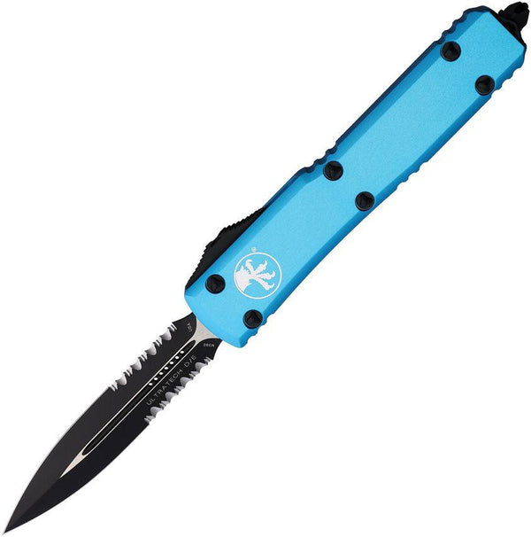 Microtech Auto Ultratech D/E Turquoise Aluminum Ps Satin & Cerakote Bohler M390 - Knives.mx